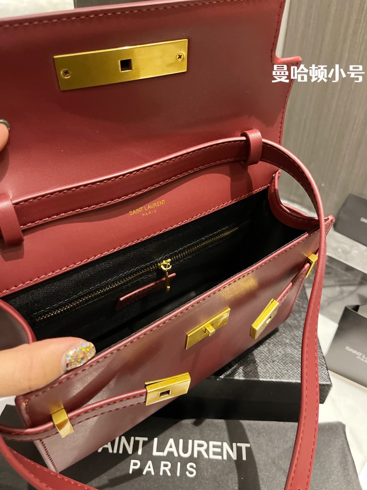 Saint Laurent Y style Manhattan Box Bags Messenger Bags-Luxeon