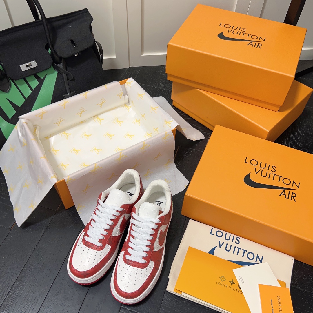 L style . x . Air Force1 22ss co-brand commerative sneaker Unisex casual shoes-Luxeon