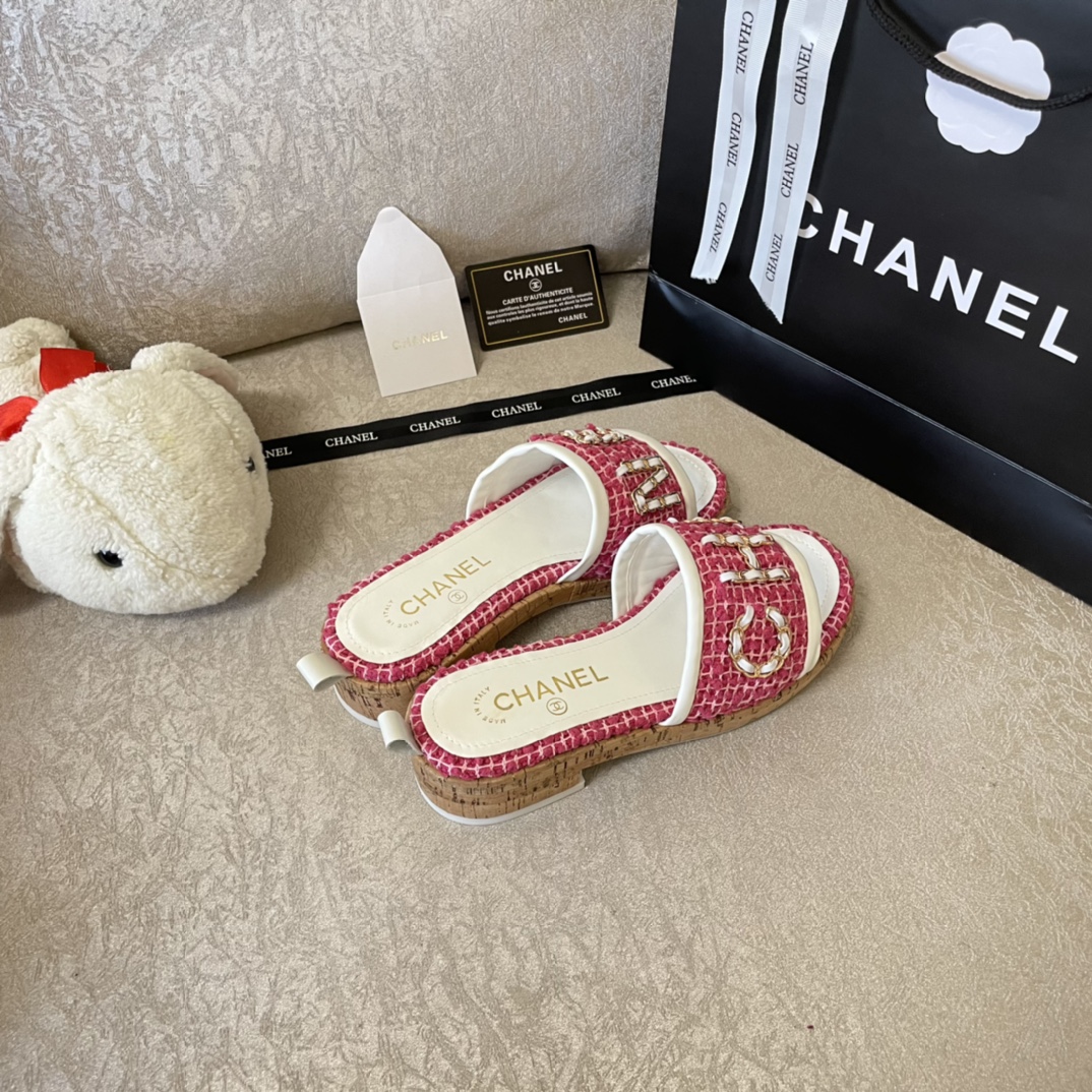 C style New Woven Platform Slippers-Luxeon