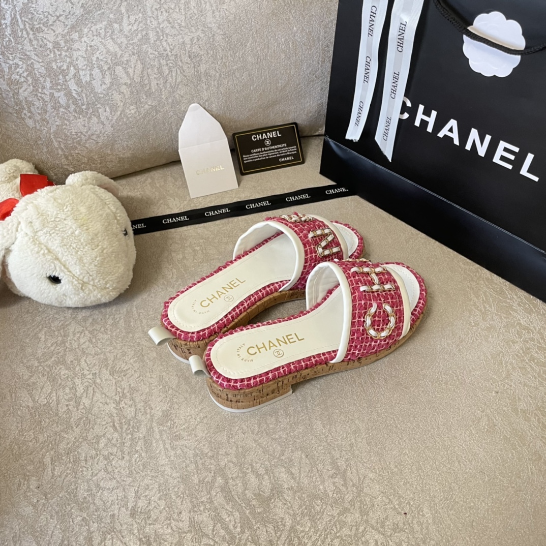 C style New Woven Platform Slippers-Luxeon