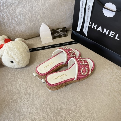 C style New Woven Platform Slippers-Luxeon