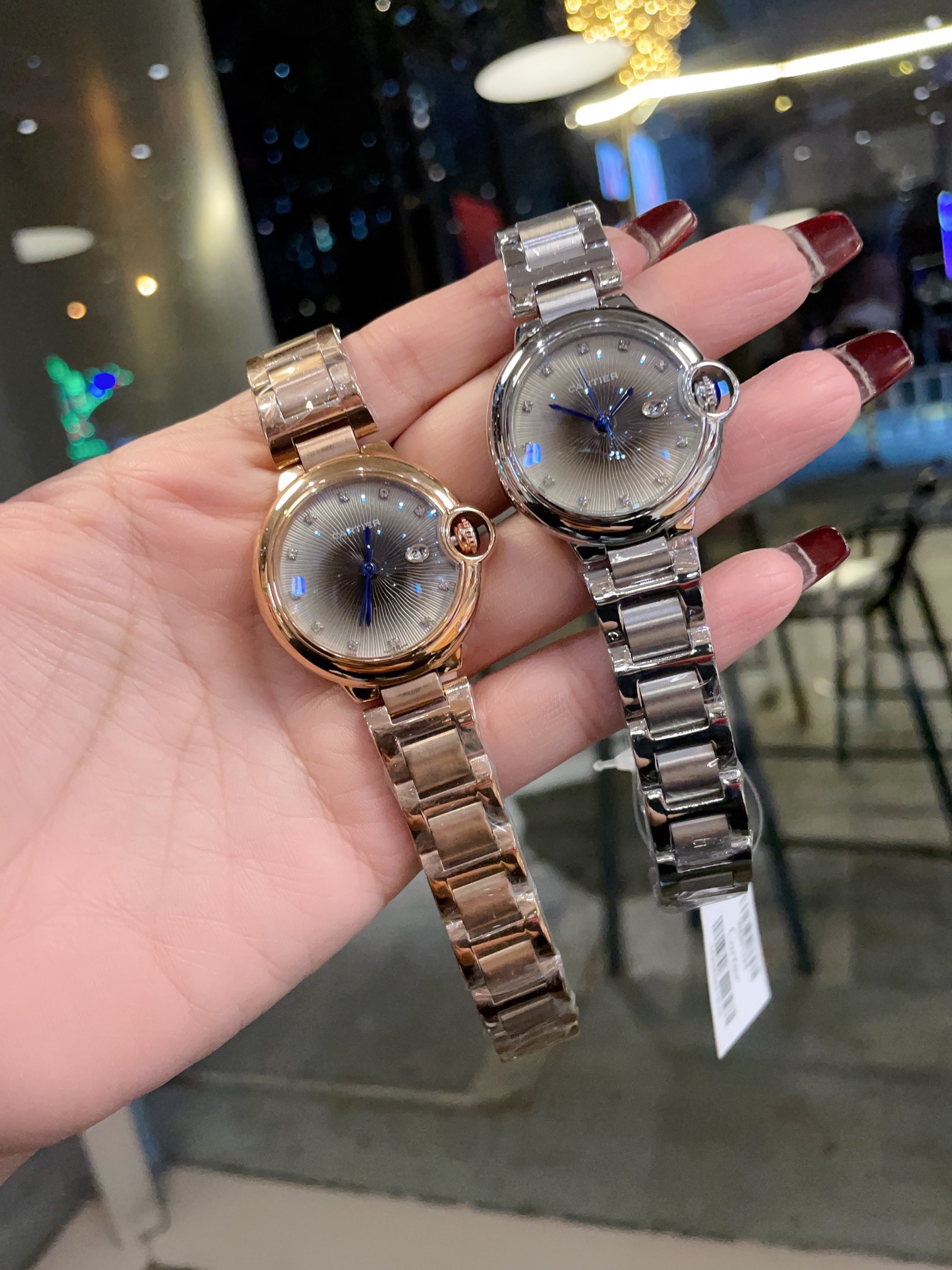 Ballon Bleu De Cartier Watch Luxury Series Crystal Diamond Dial High Quality-Luxeon