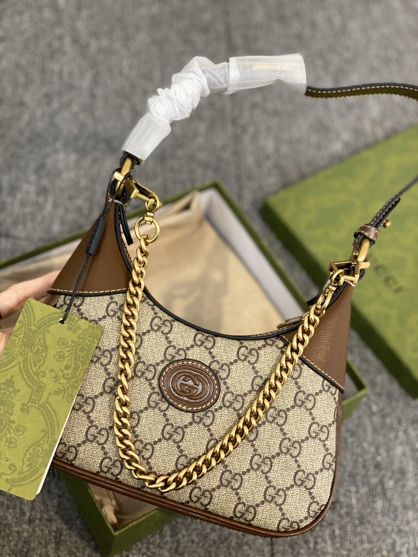 G style autumn and winter latest hobo croissant bag-Luxeon