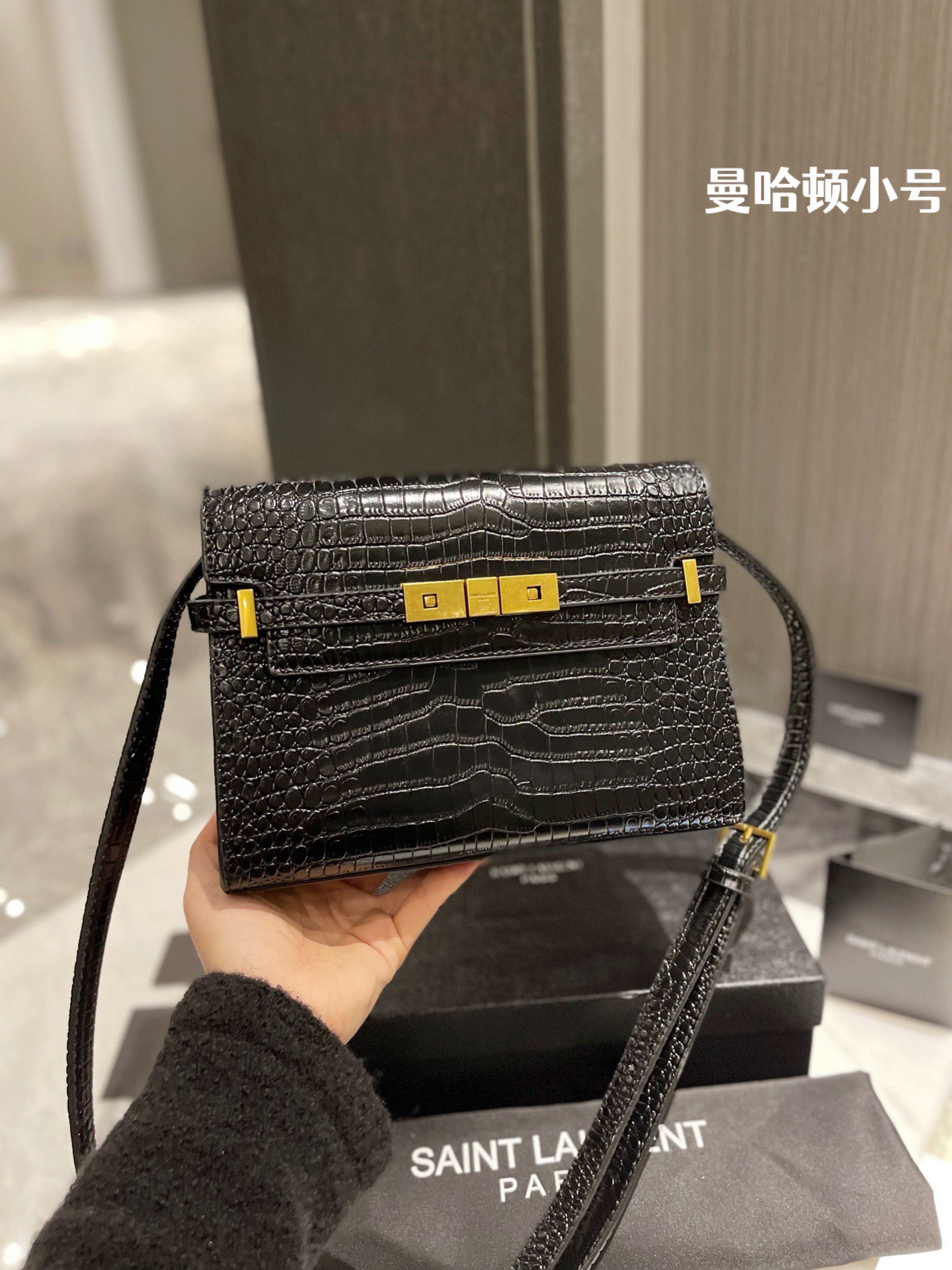 Saint Laurent Y style Manhattan Box Bags Messenger Bags-Luxeon