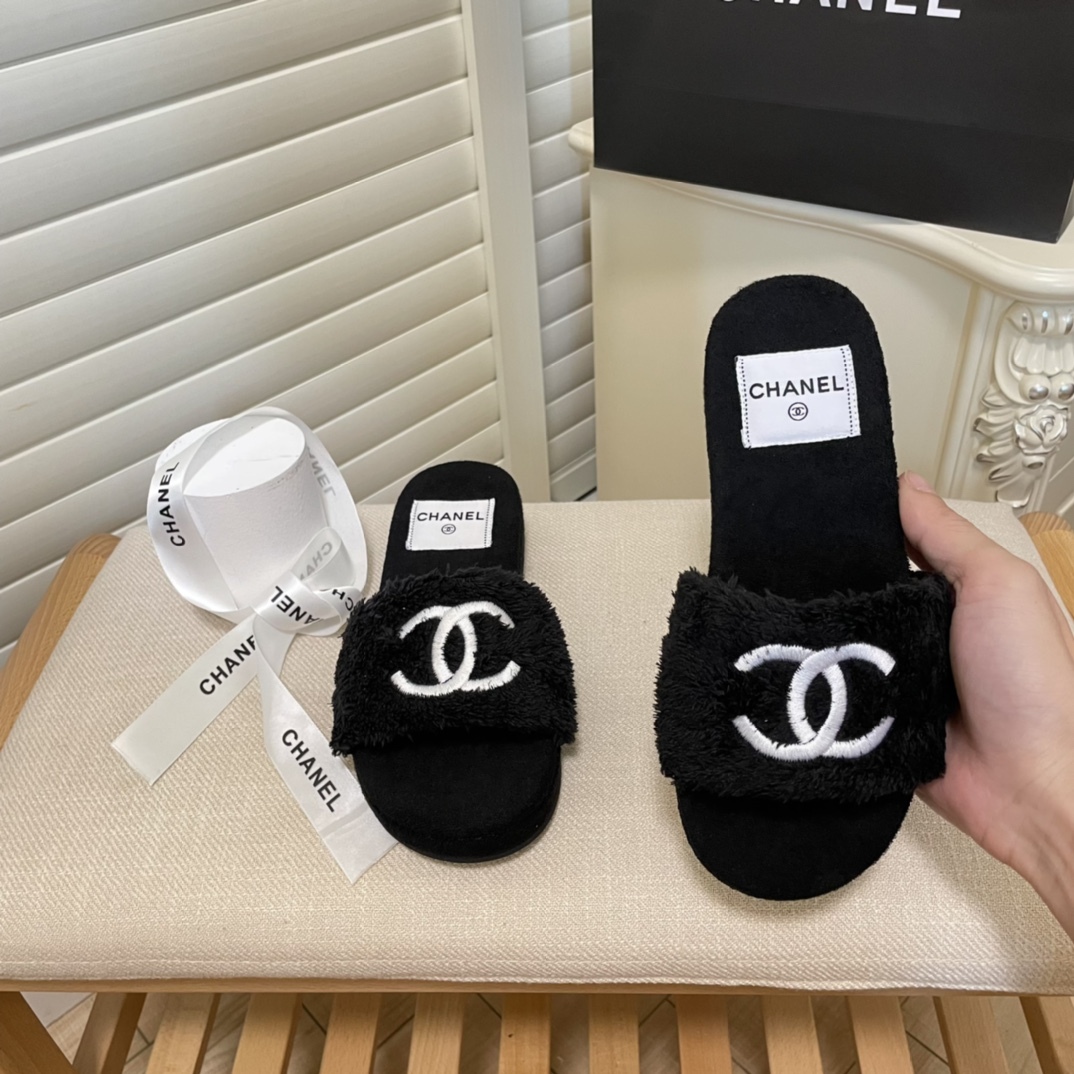 C style double-C winter wool slippers-Luxeon