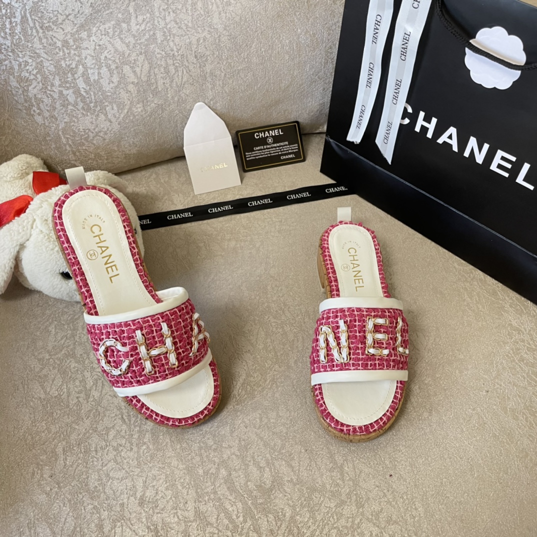 C style New Woven Platform Slippers-Luxeon