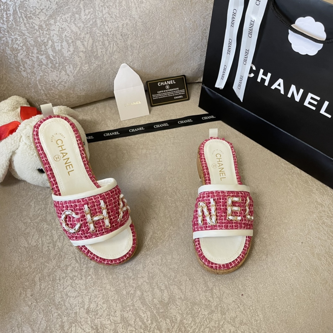C style New Woven Platform Slippers-Luxeon