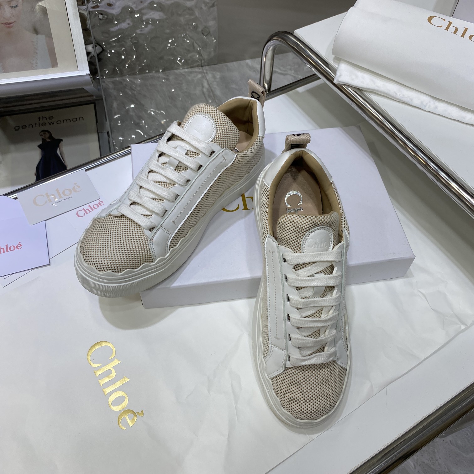 Chloe autumn new canvas flats casual shoes-Luxeon