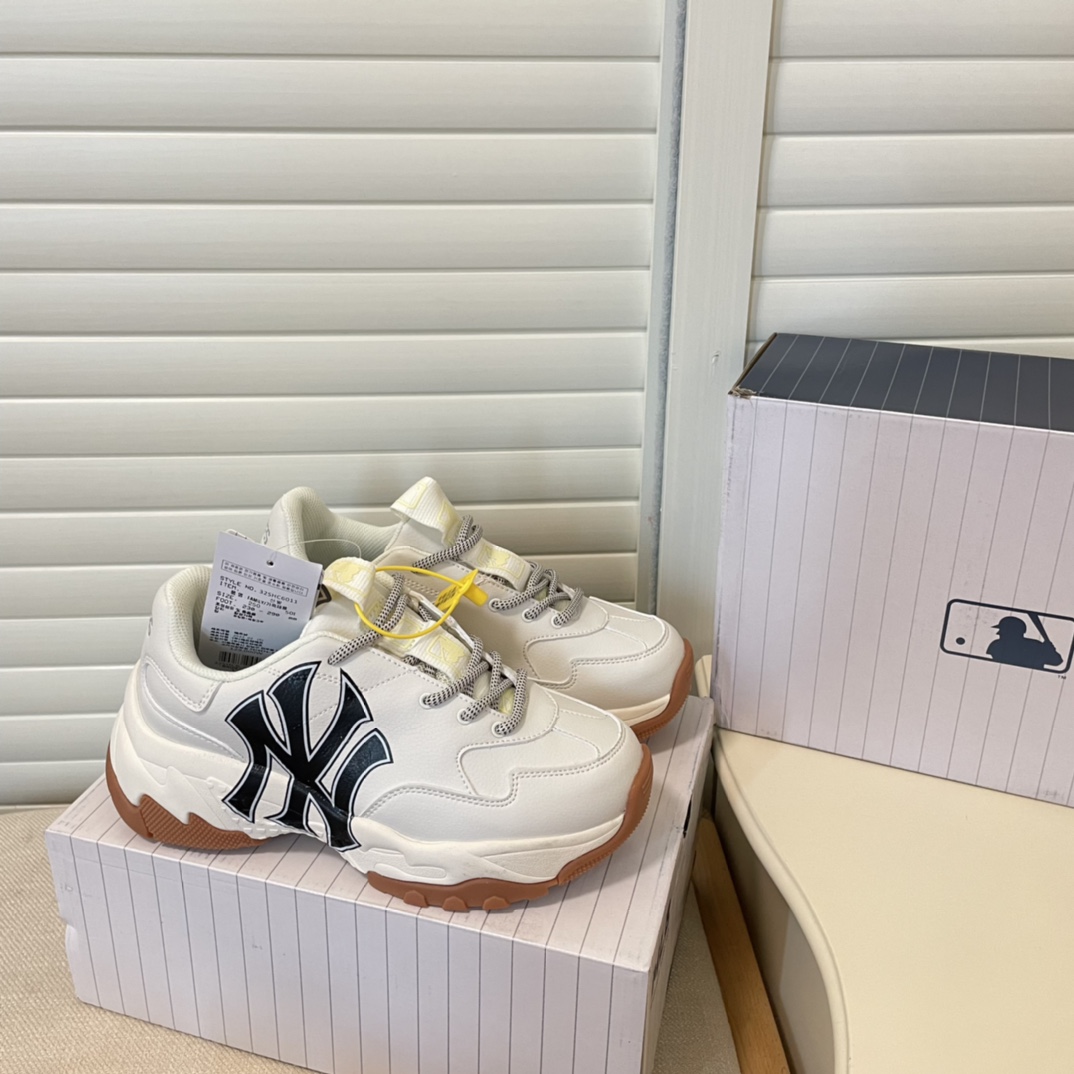 MLB new height-increasing thick sole sneakers casual shoes-Luxeon