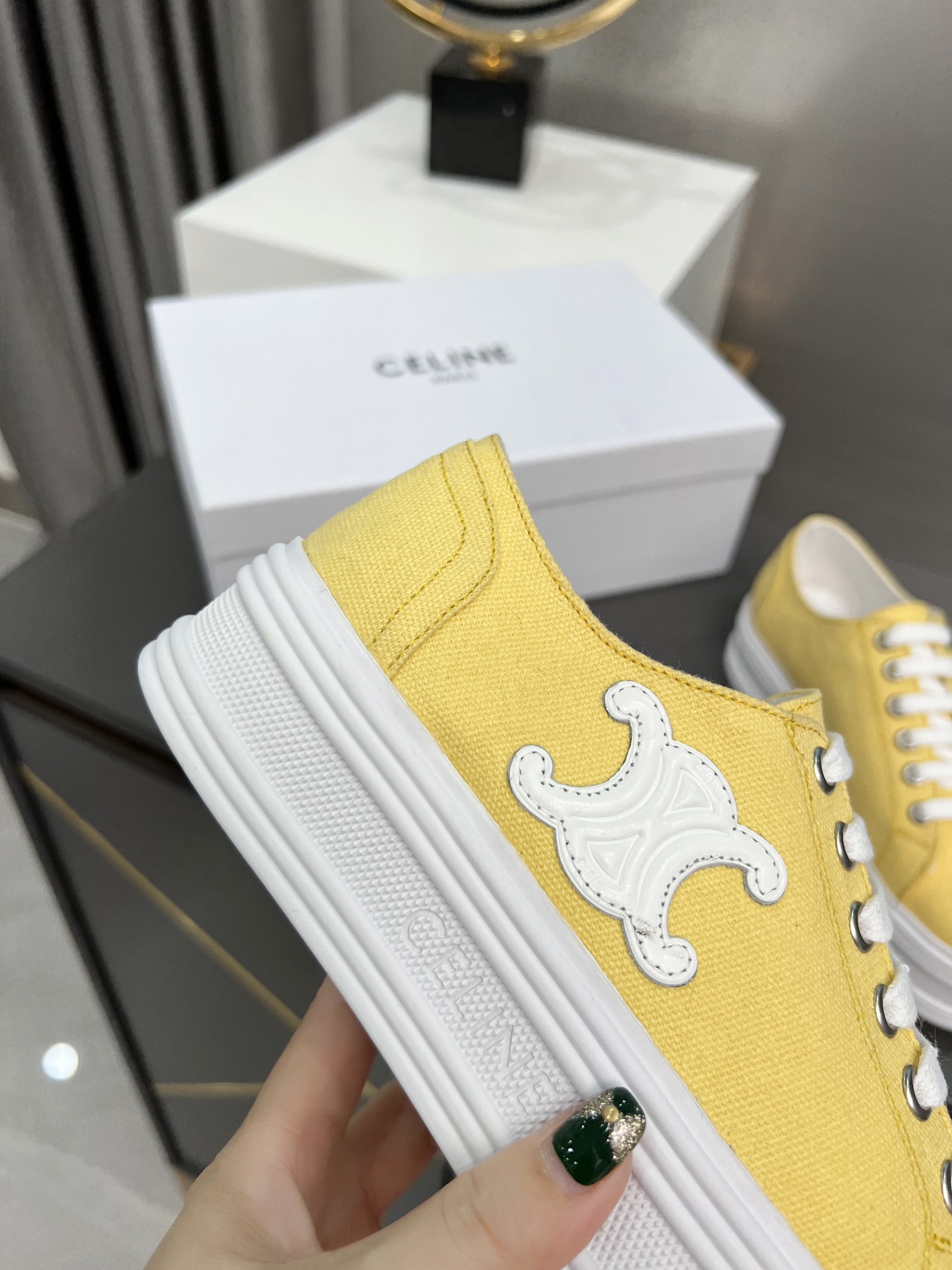 C style low heel canvas casual shoes-Luxeon