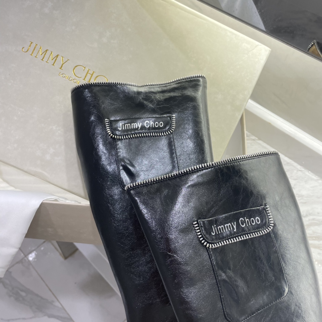 Jimmy Choo new autumn winter zipper knee & ankle boots-Luxeon