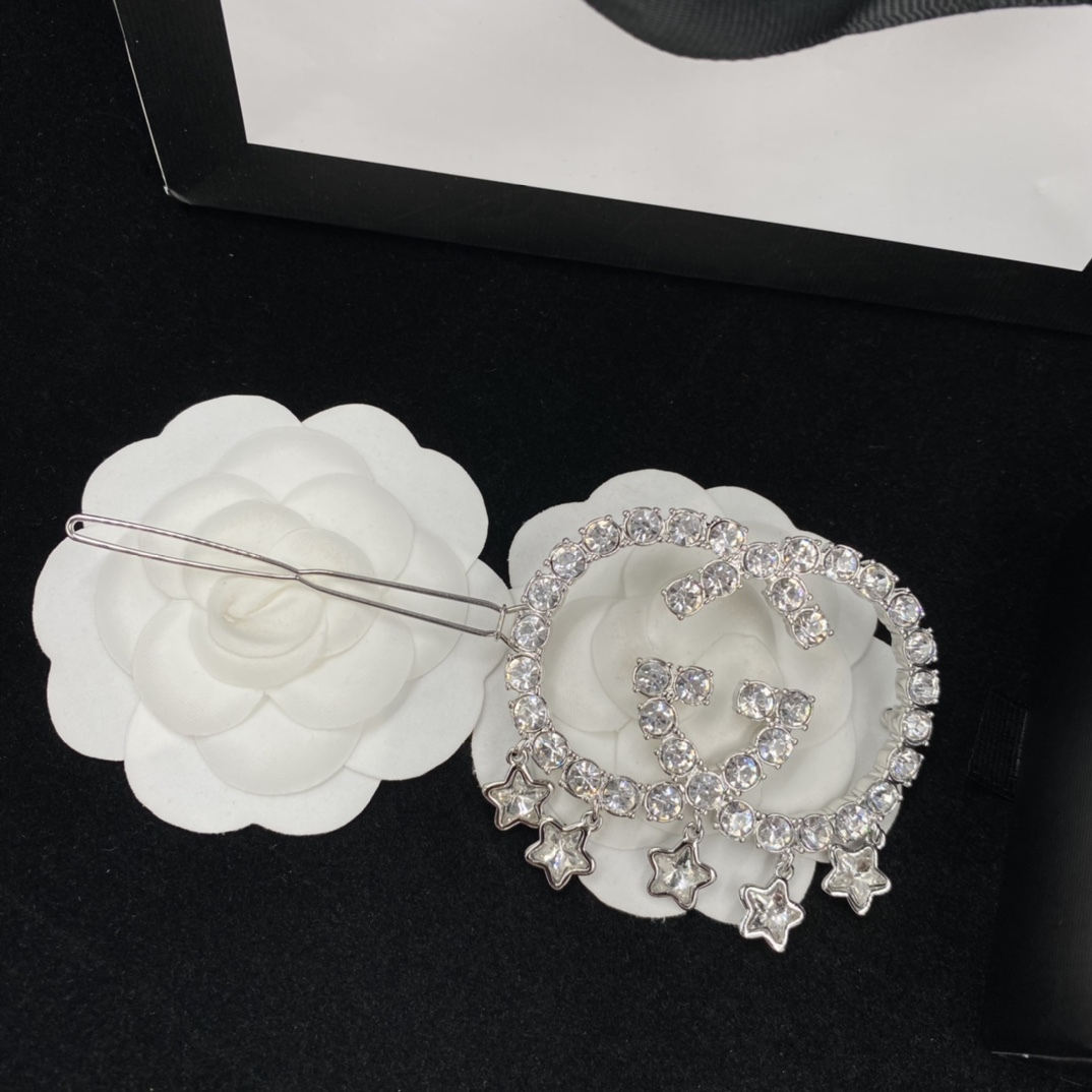 G style Rhinestone Star Hairpin-Luxeon