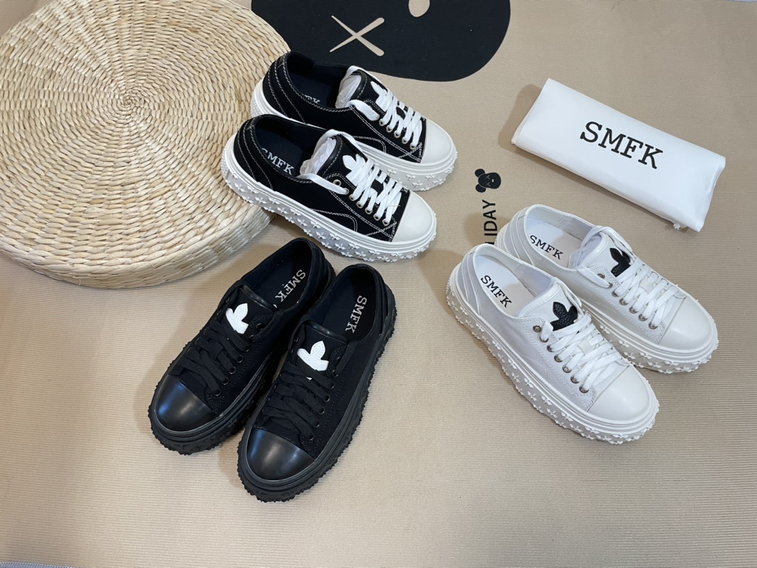 SMFK Tide Cross logo thick sole casual shoes-Luxeon