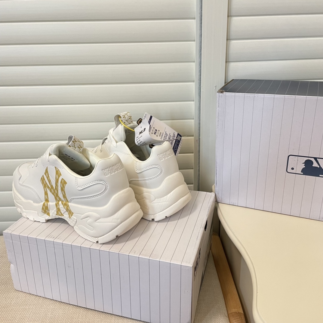 MLB new height-increasing thick sole sneakers casual shoes-Luxeon