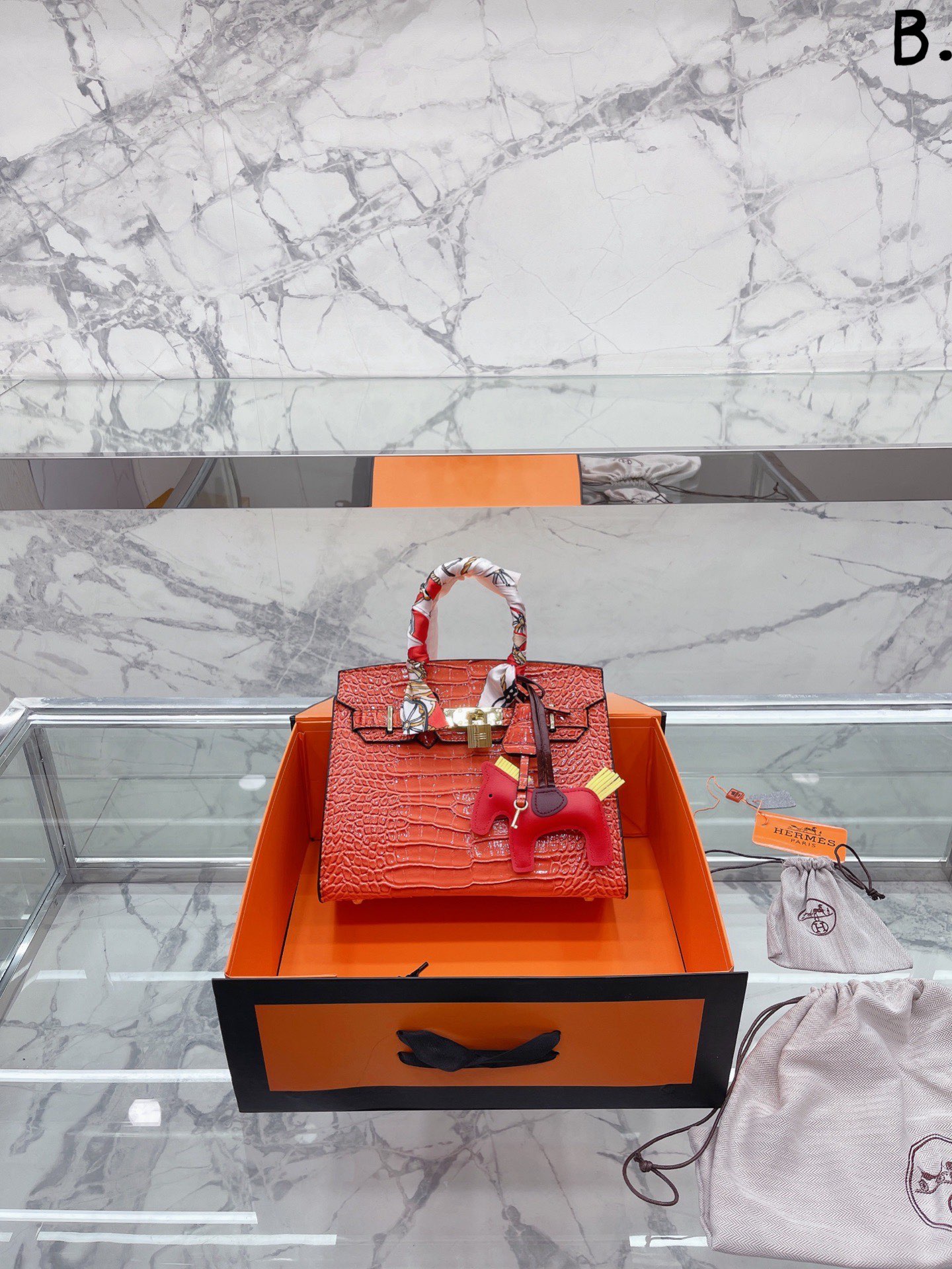 H style Birkin Classic Handbags Crocodile Pattern-Luxeon