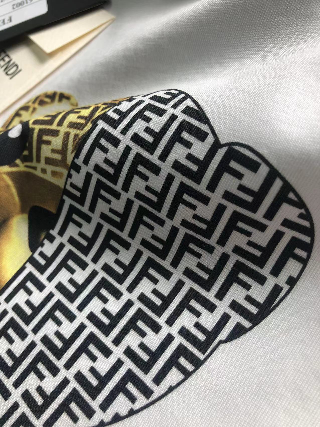 【  Best quality  】F style classic logo Bear printed short sleeve T-shirt men women unisex-Luxeon
