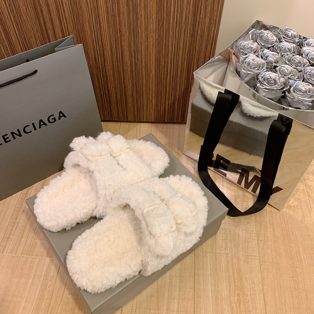 B style new wool slippers-Luxeon