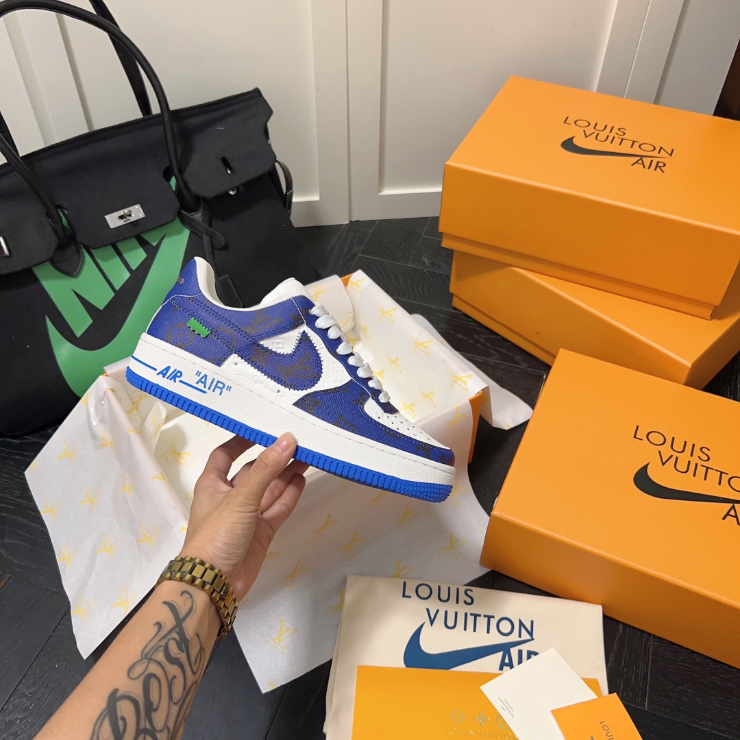 L style . x . Air Force1 22ss co-brand commerative sneaker Unisex casual shoes-Luxeon