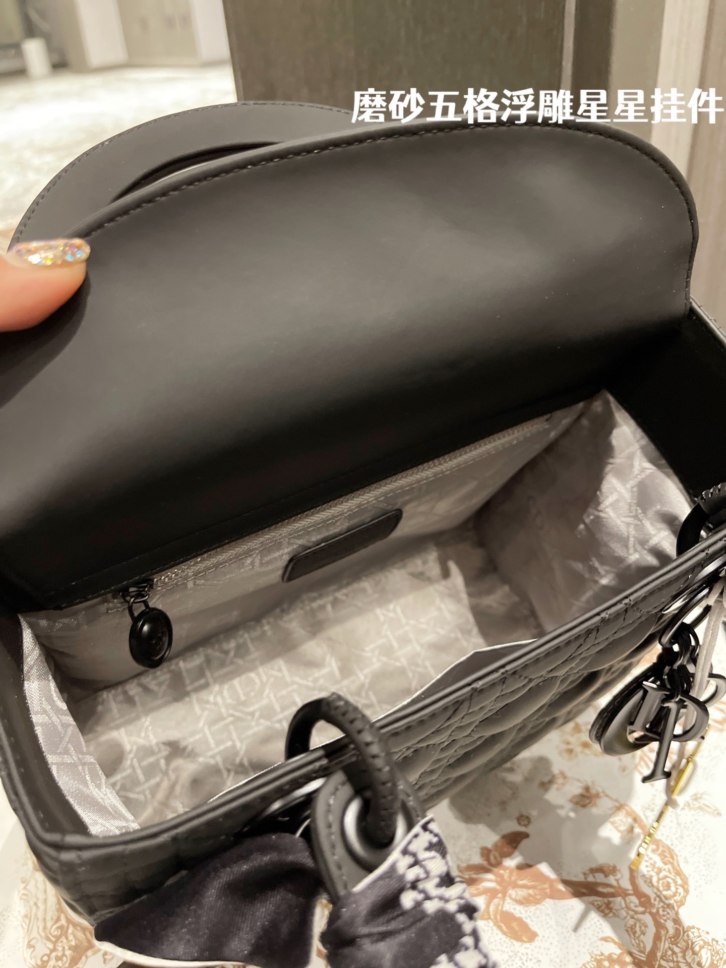 D style Diana Handbags Frosted (five grids)-Luxeon