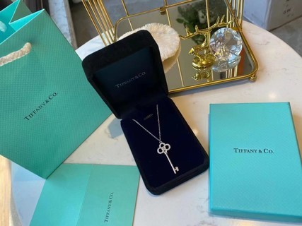 Tiffany Key Necklace Full Diamonds-Luxeon