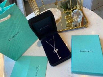 Tiffany Key Necklace Full Diamonds-Luxeon