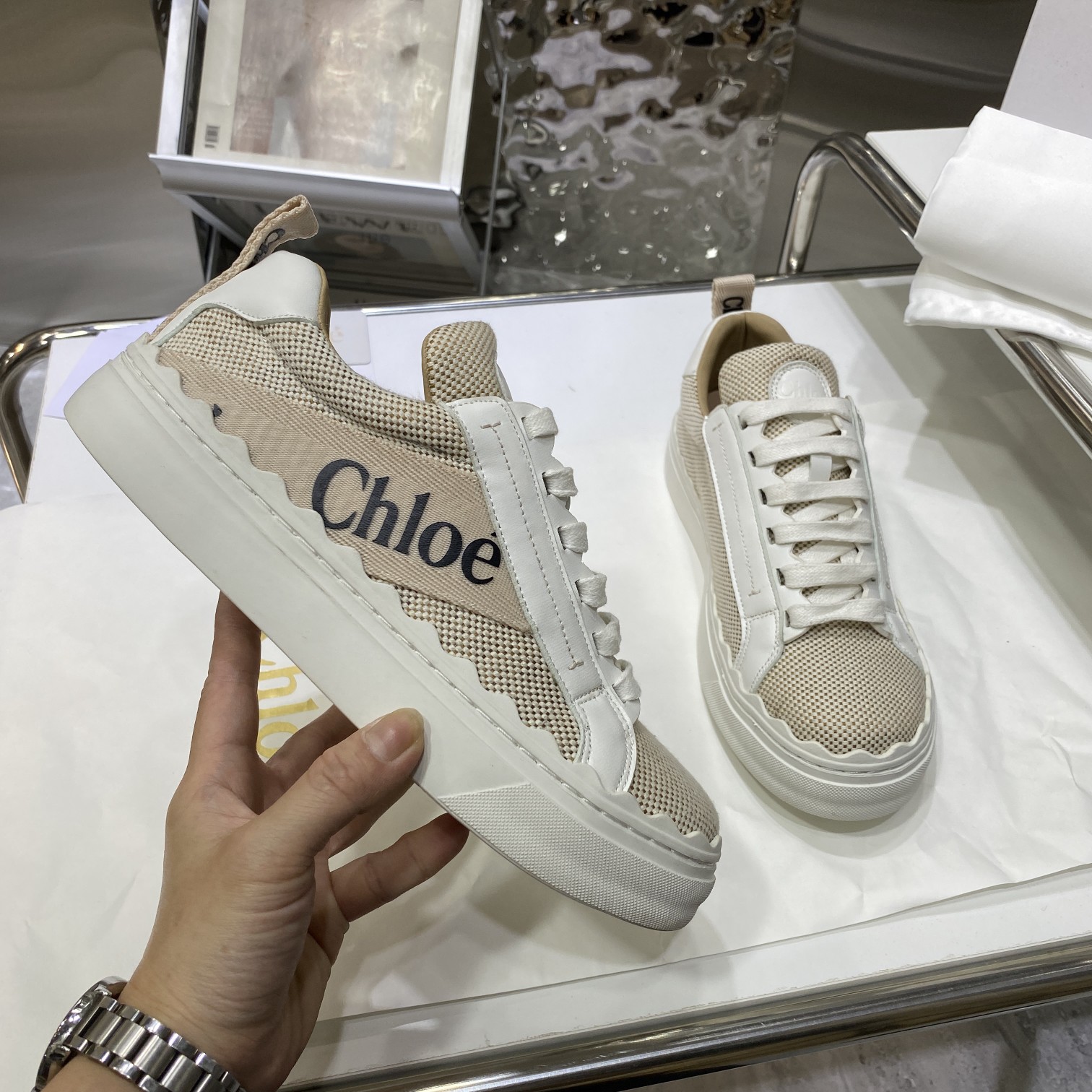 Chloe autumn new canvas flats casual shoes-Luxeon
