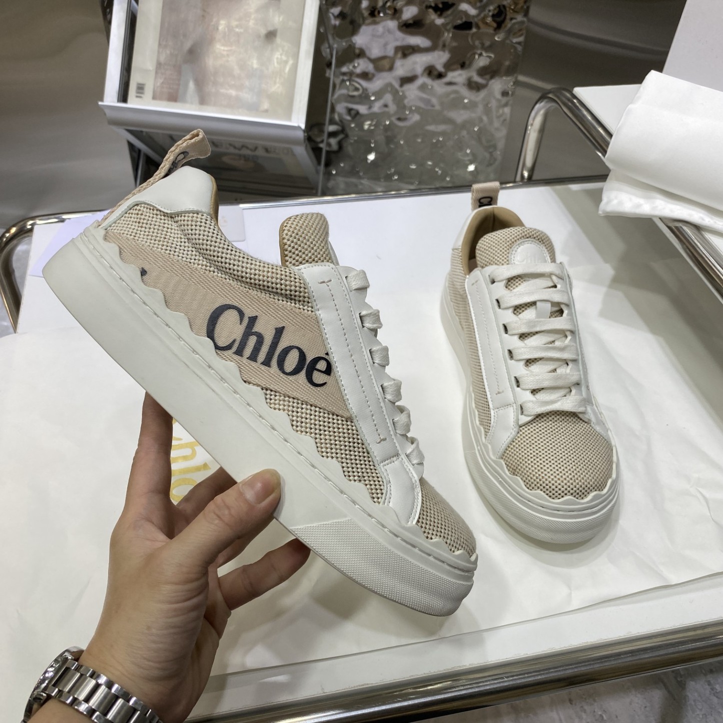 Chloe autumn new canvas flats casual shoes-Luxeon