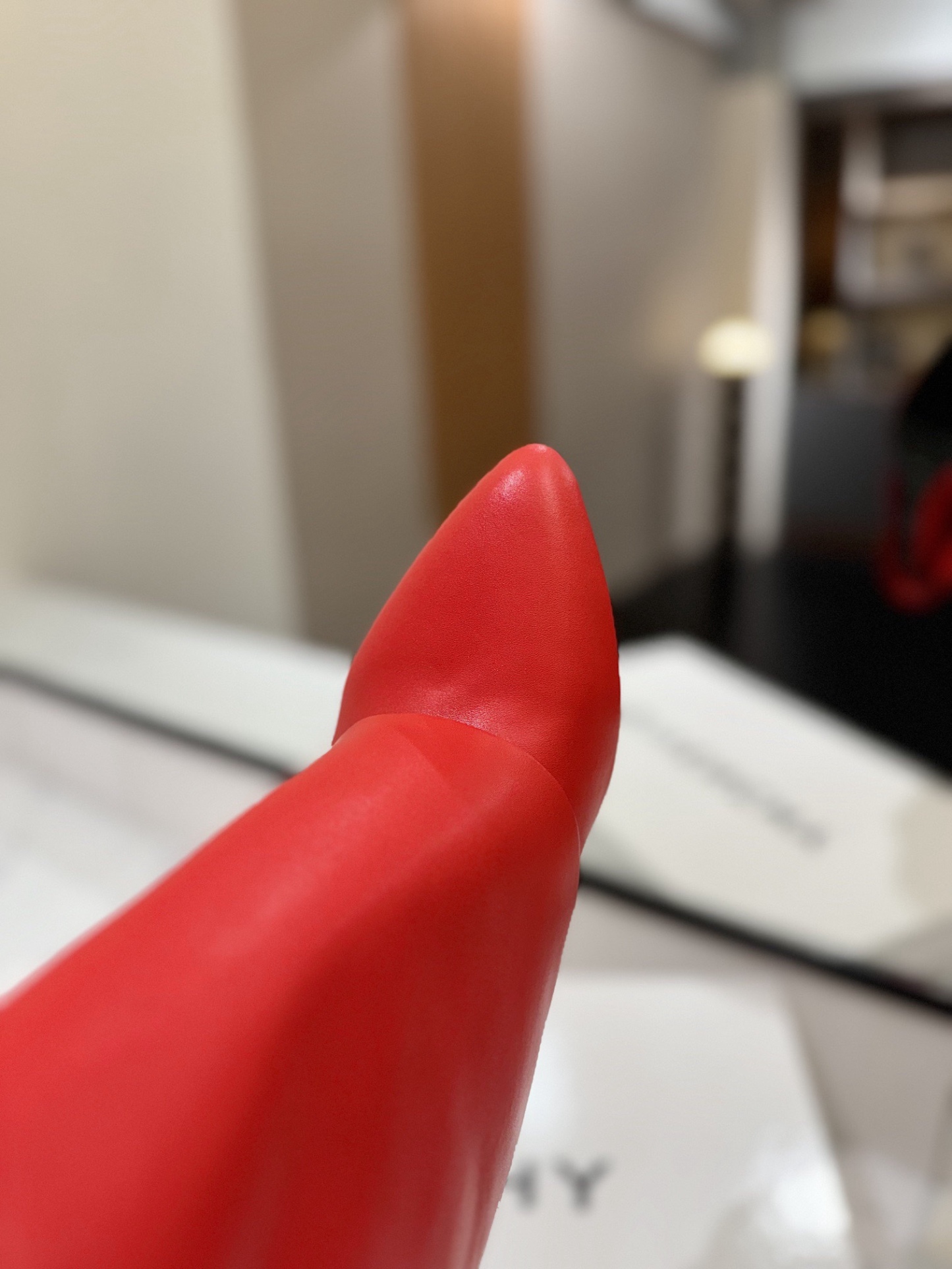 High-heeled buckle boots