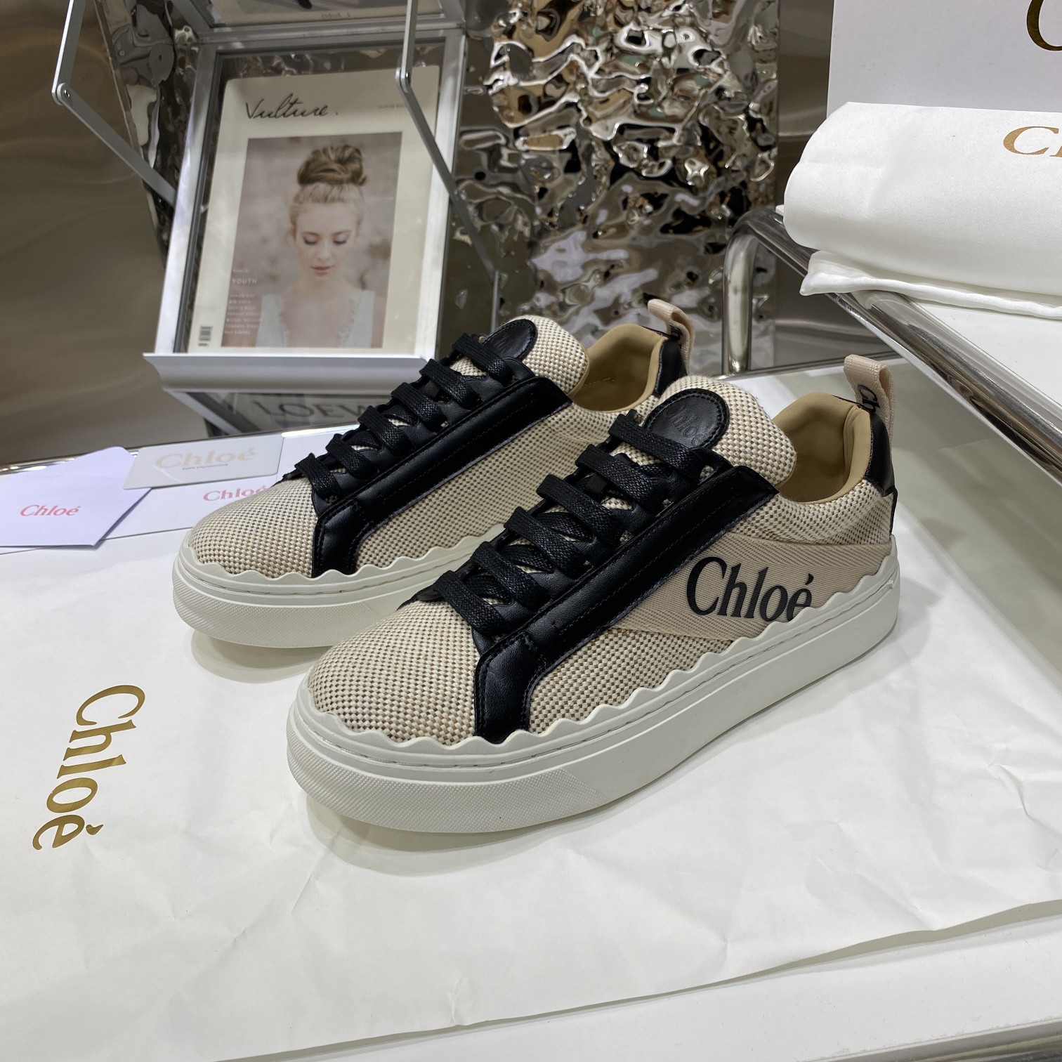 Chloe autumn new canvas flats casual shoes-Luxeon