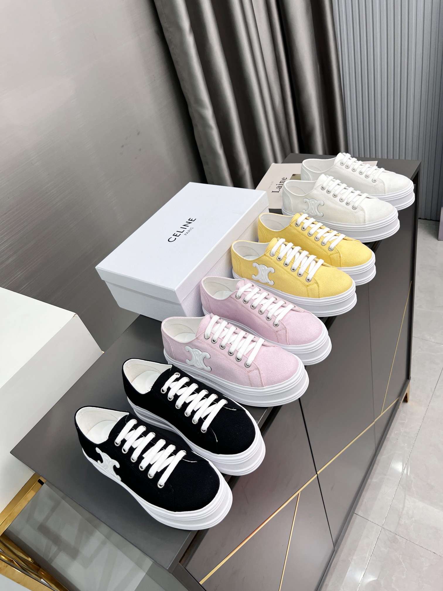 C style low heel canvas casual shoes-Luxeon