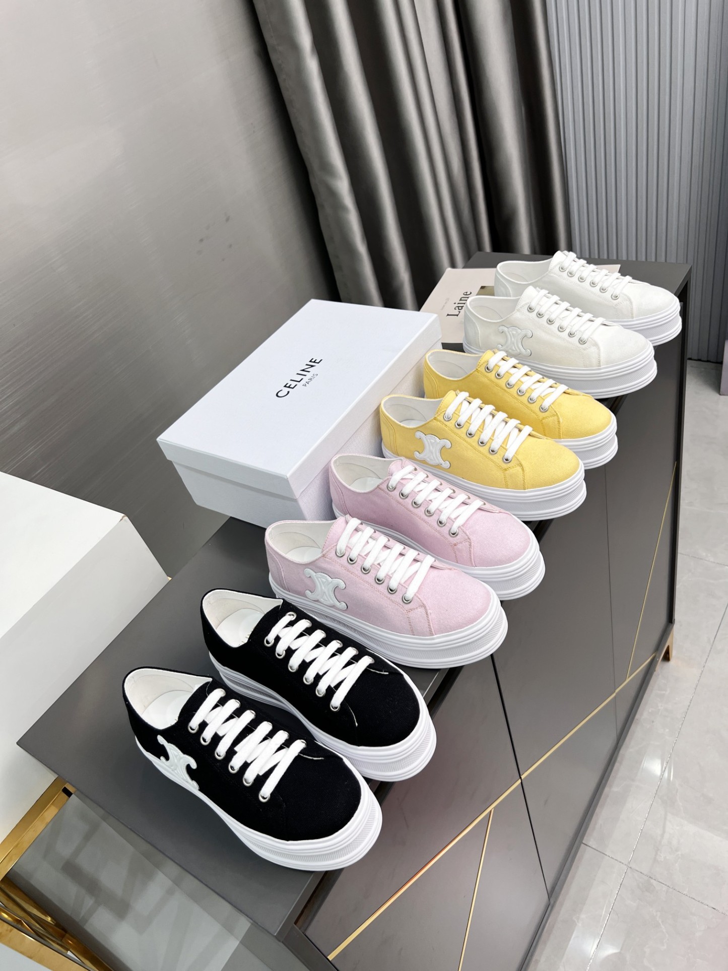 C style low heel canvas casual shoes-Luxeon