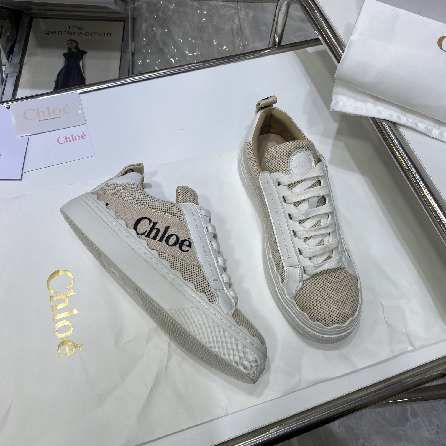 Chloe autumn new canvas flats casual shoes-Luxeon