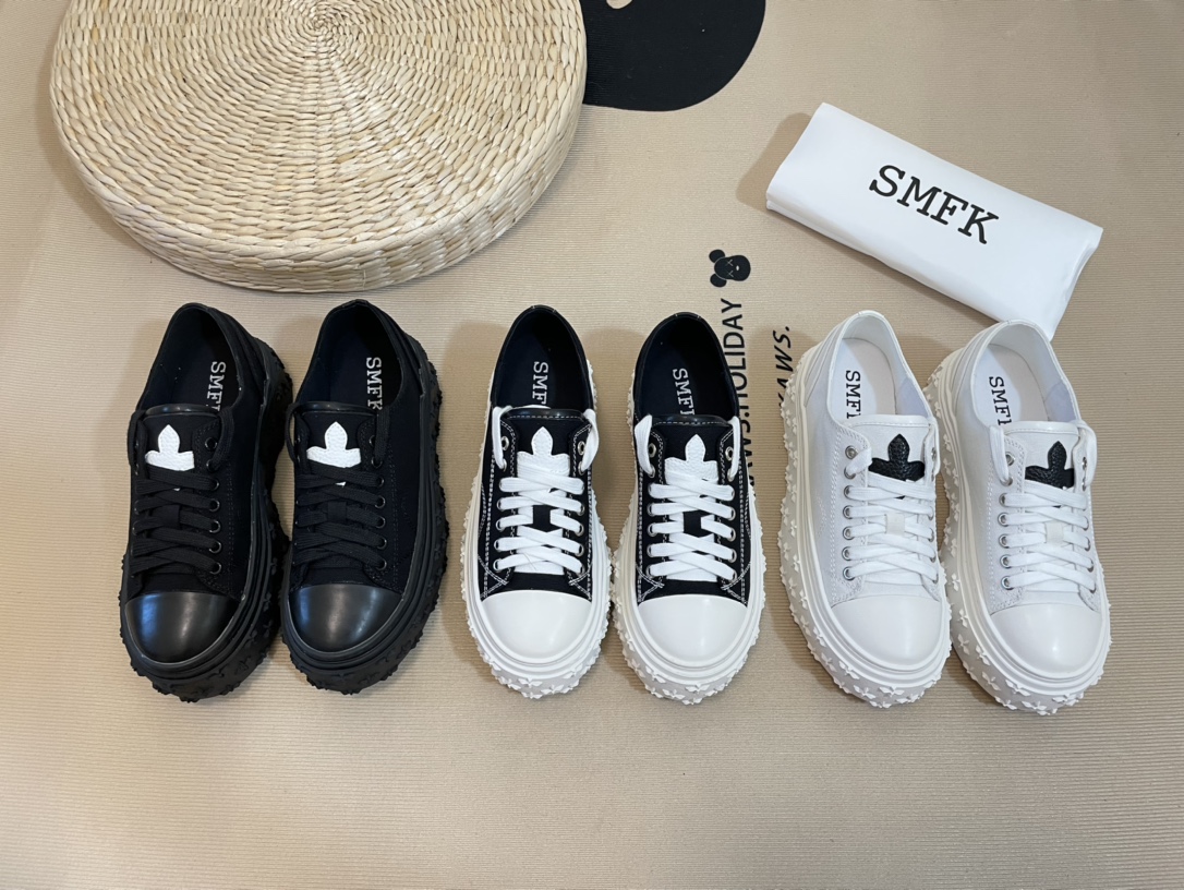 SMFK Tide Cross logo thick sole casual shoes-Luxeon