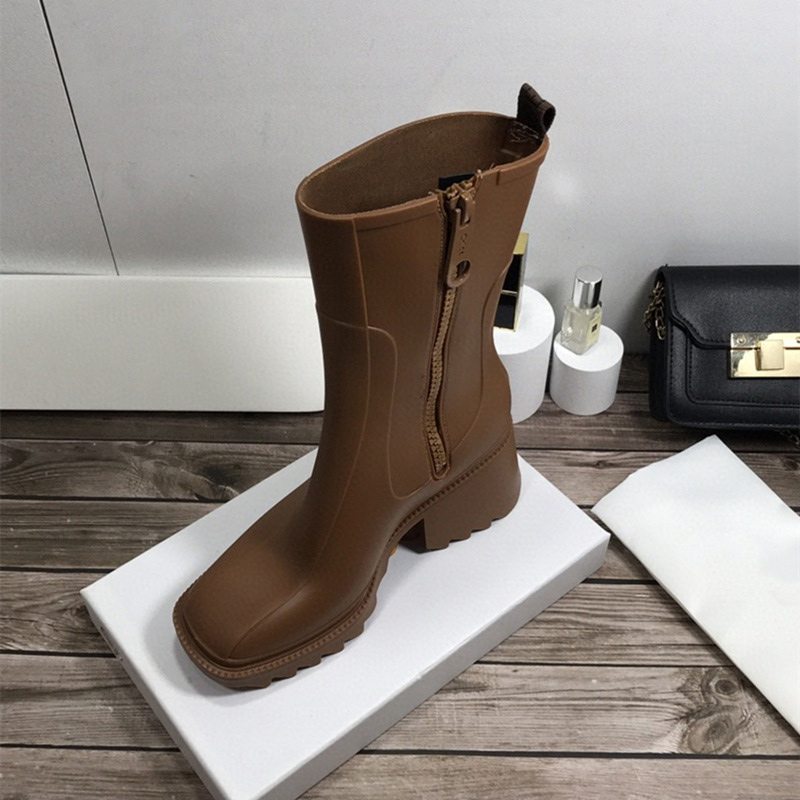 Chloe Women's Thick Heel High-Heeled Short Boots-Luxeon