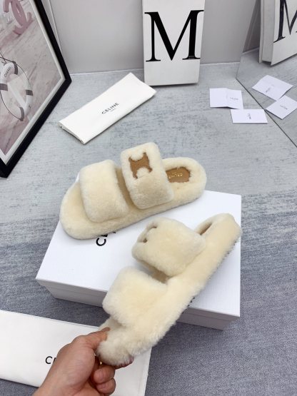 C style new winter pure wool slippers top quality-Luxeon