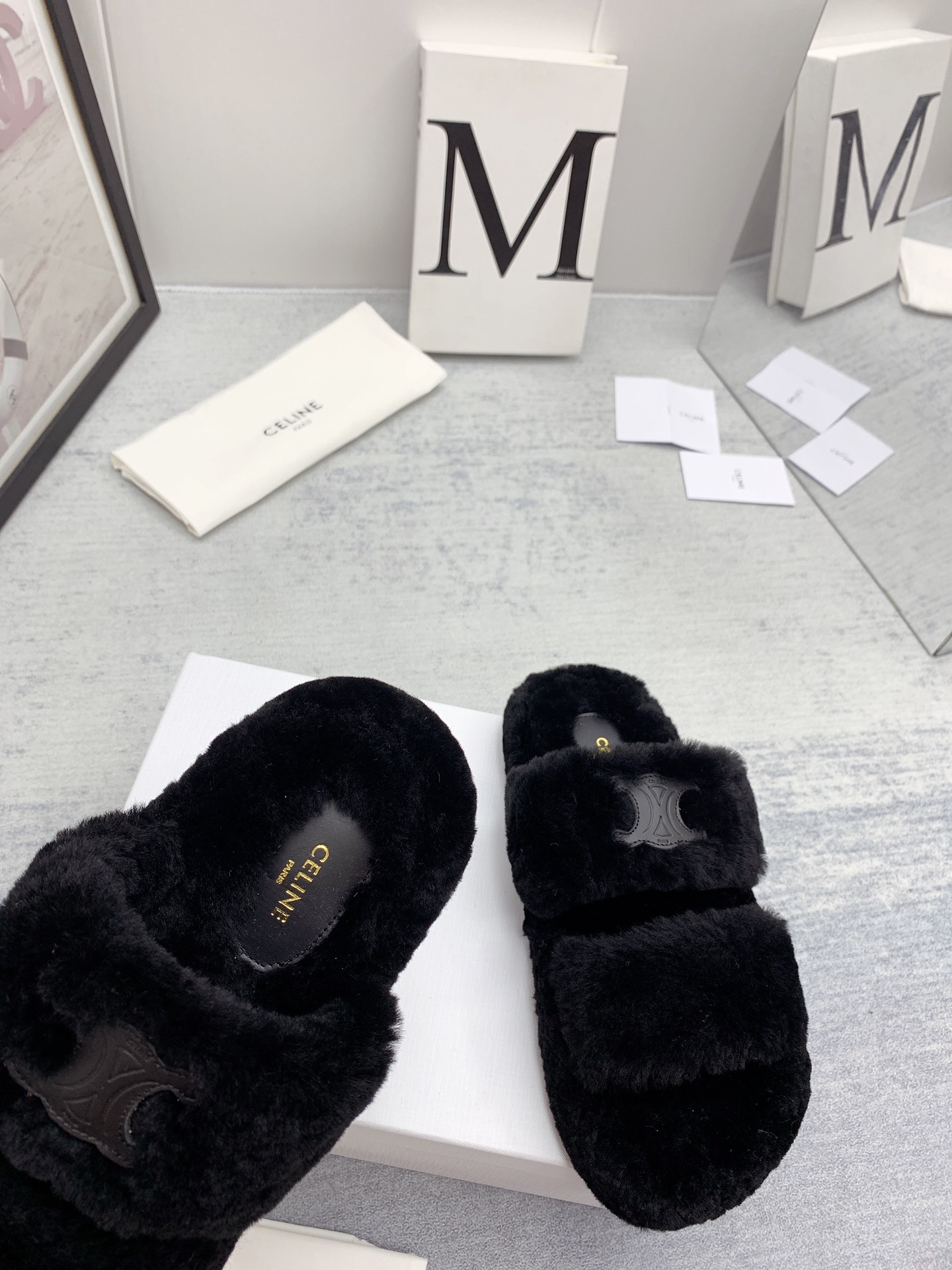 C style new winter pure wool slippers top quality-Luxeon