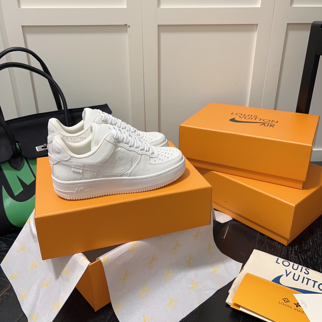 L style . x . Air Force1 22ss co-brand commerative sneaker Unisex casual shoes-Luxeon