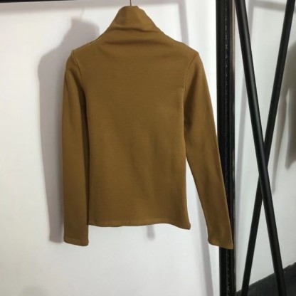 P style fleece turtle neck logo printing bottom shirt-Luxeon