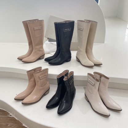 Jimmy Choo new autumn winter zipper knee & ankle boots-Luxeon