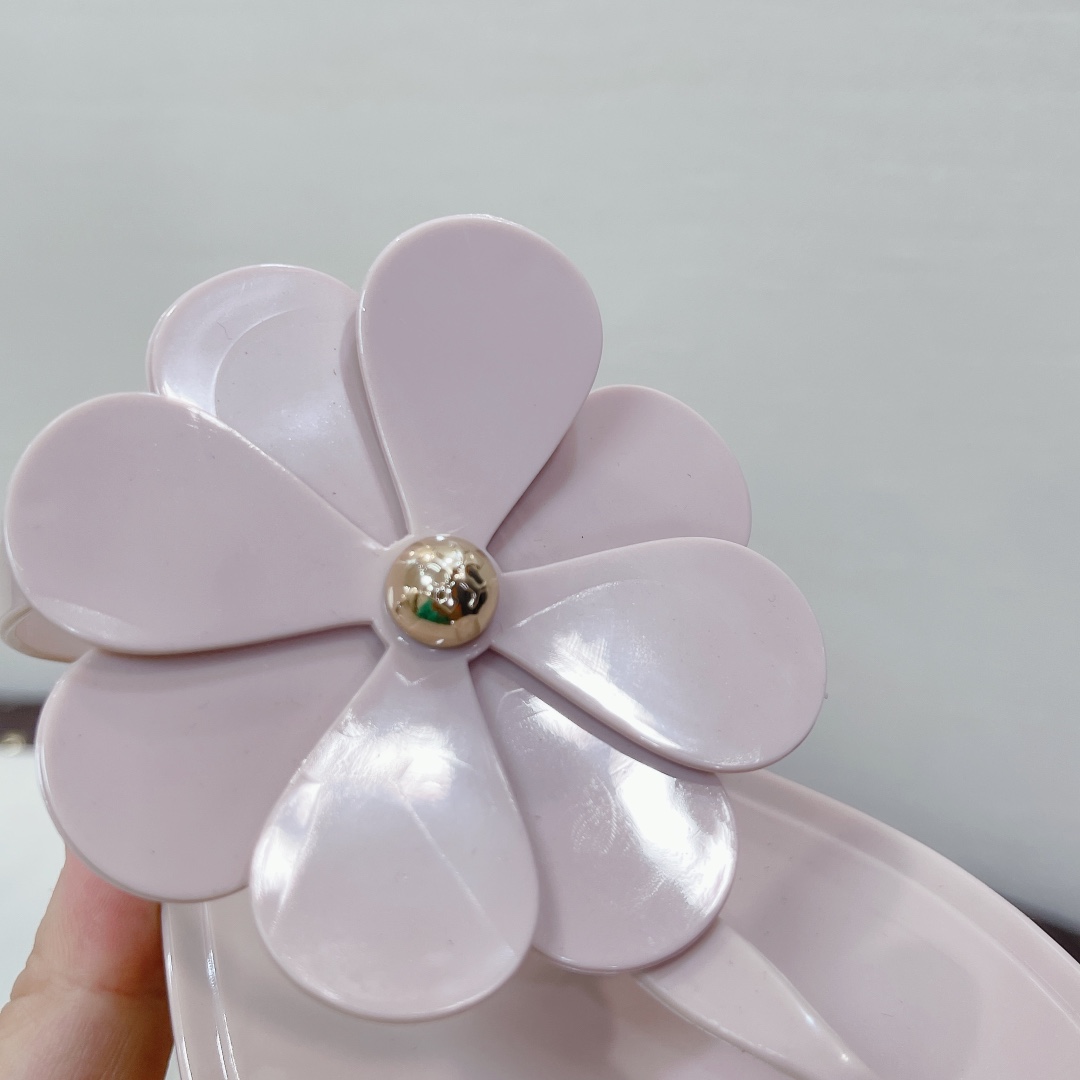 Tory Burch PVC summer new flower decoration slippers flop flips-Luxeon
