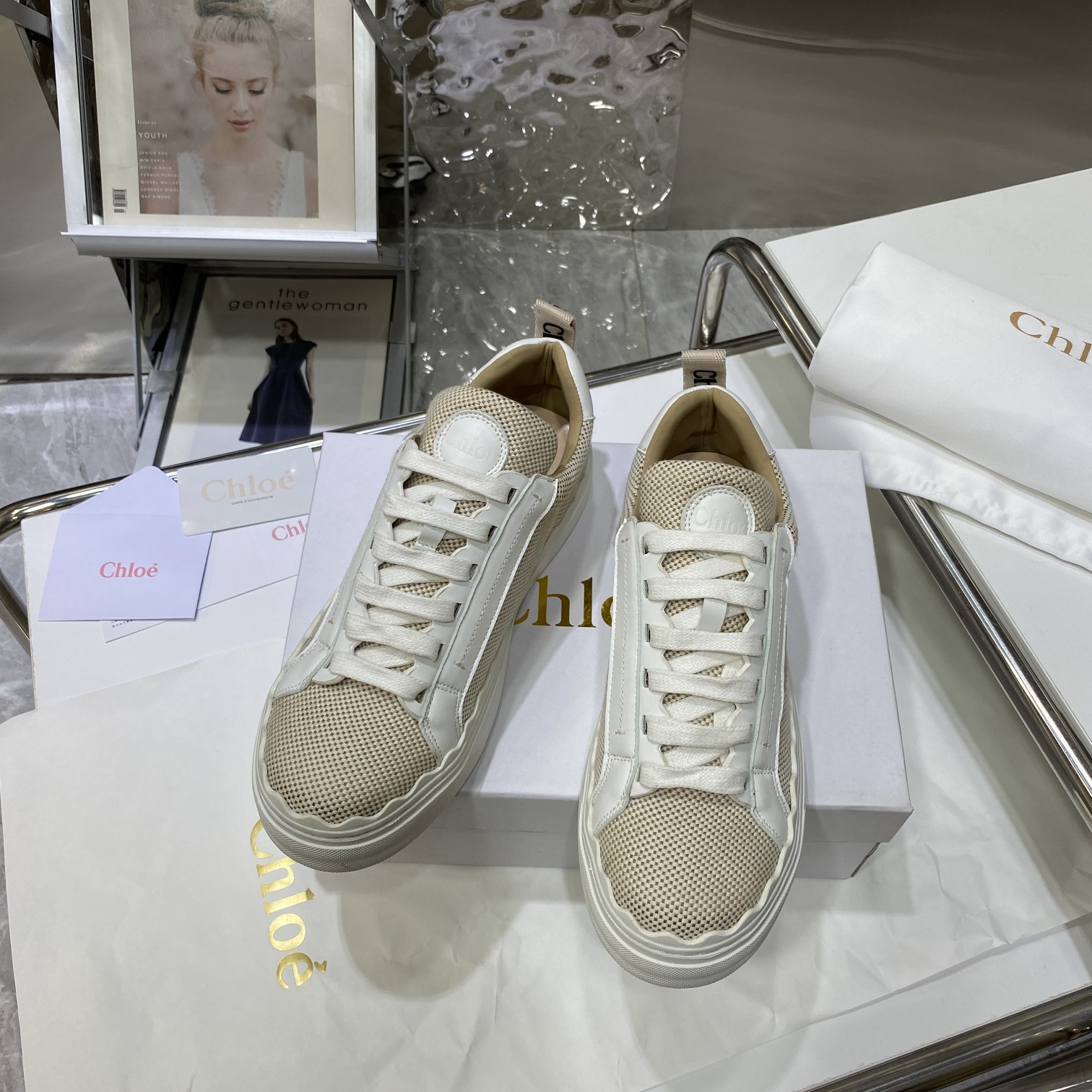 Chloe autumn new canvas flats casual shoes-Luxeon