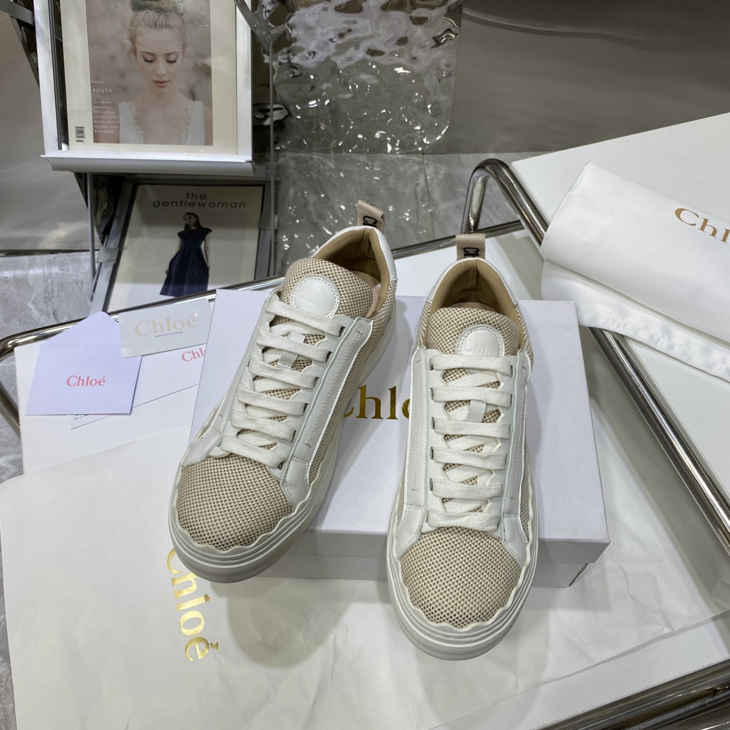 Chloe autumn new canvas flats casual shoes-Luxeon