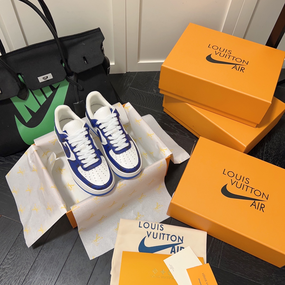L style . x . Air Force1 22ss co-brand commerative sneaker Unisex casual shoes-Luxeon