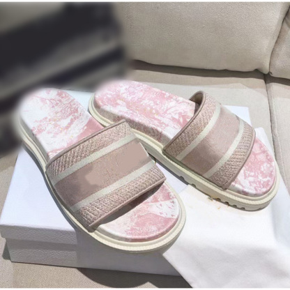 D style Women's Flat Open Toe Slippers-Luxeon