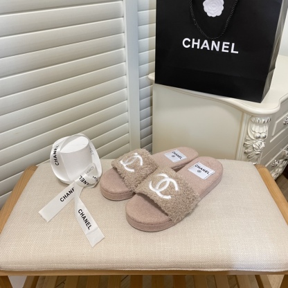 C style double-C winter wool slippers-Luxeon