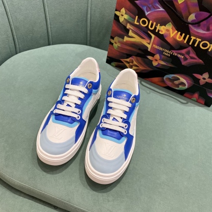 L style Womne Two Color Splicing Lace Up Sneakers-Luxeon