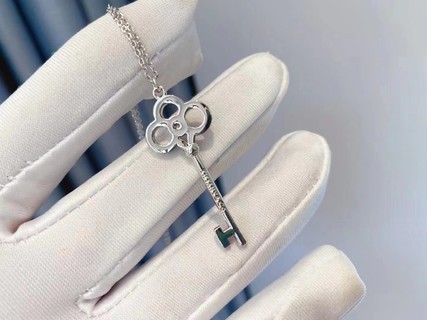 Tiffany Key Necklace Full Diamonds-Luxeon
