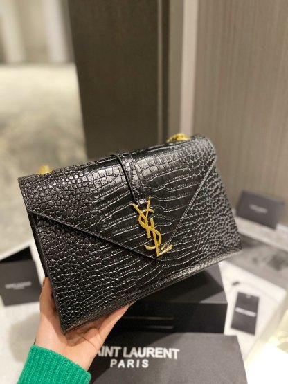 Y style Saint Laurent Handbags Crocodile Pattern-Luxeon