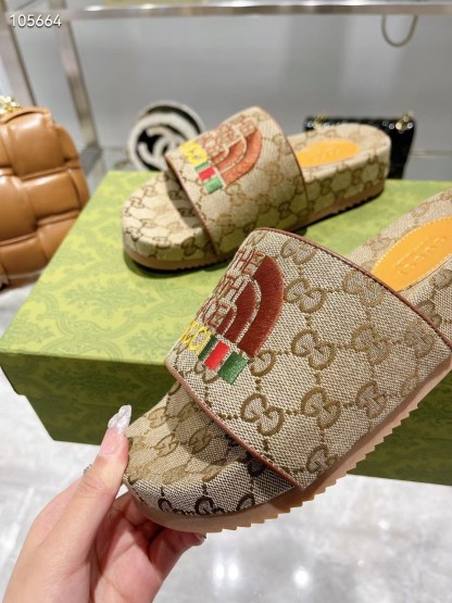 G style pop jacquard summer flat slippers-Luxeon