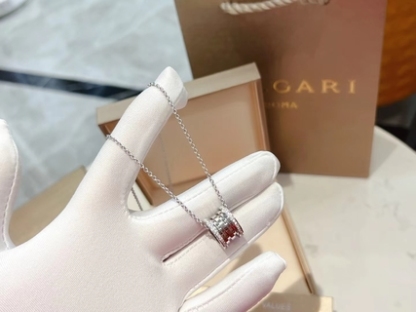 Bulgari Classic Sterling Silver S925 Complete Necklace-Luxeon